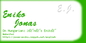 eniko jonas business card